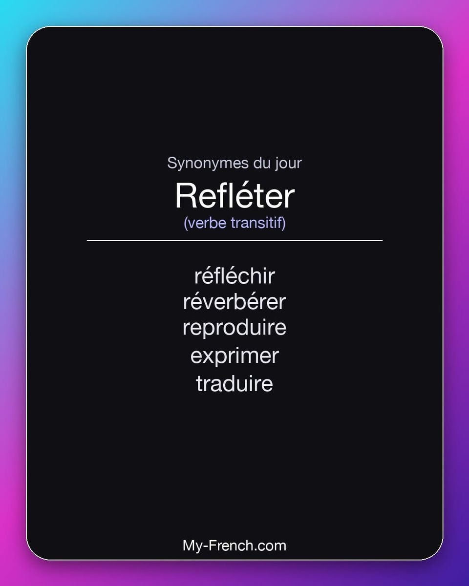 Synonymes de « refléter »