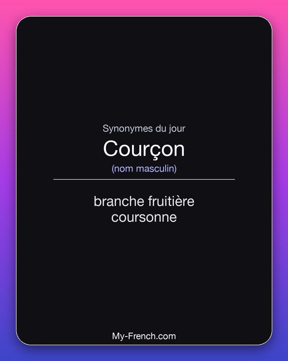 Synonymes de « courçon »