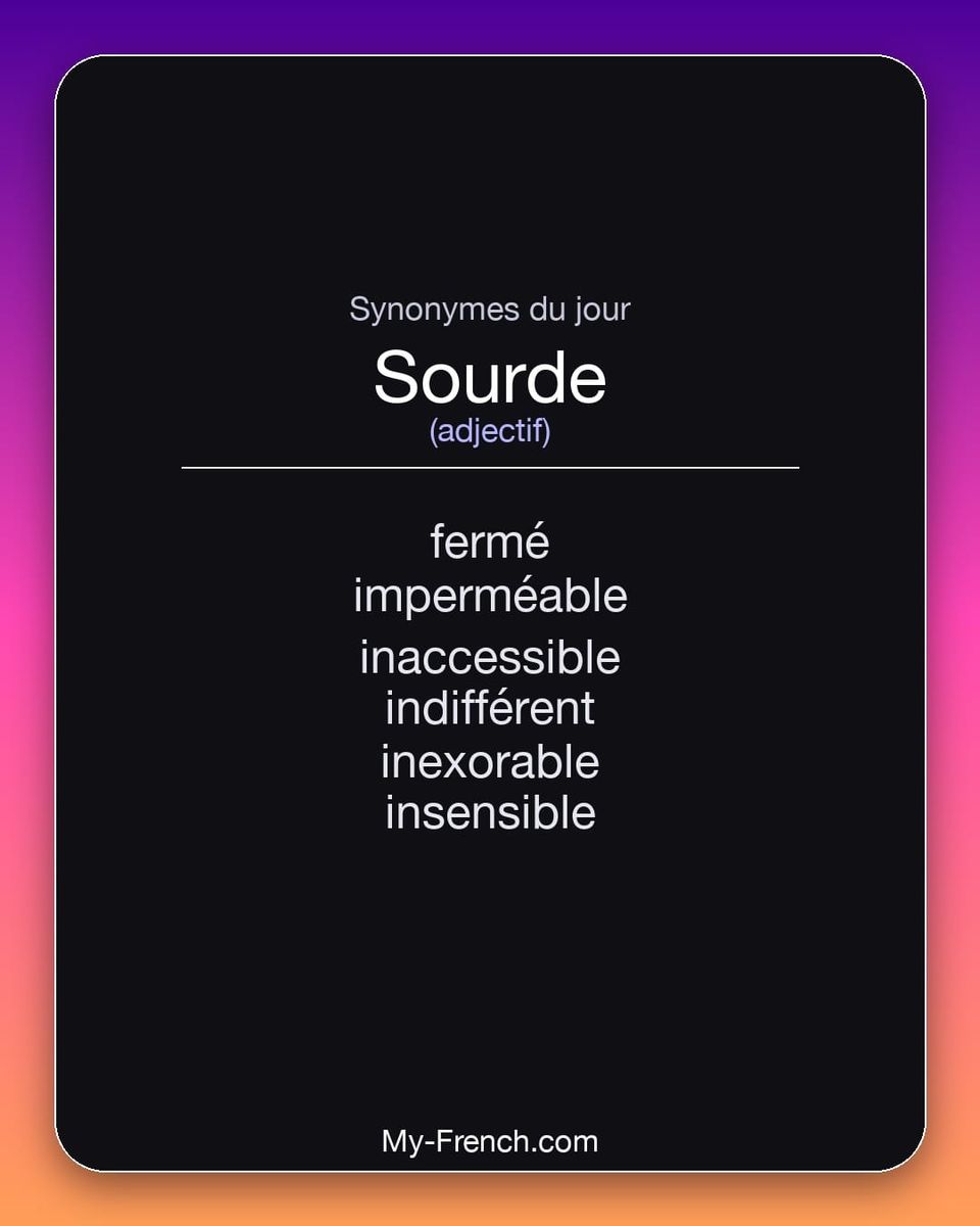 Synonymes de « sourde »