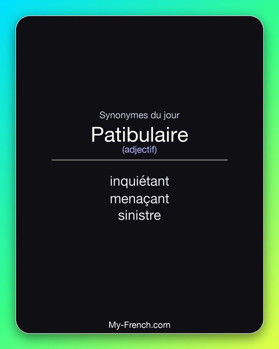Synonymes de « patibulaire »