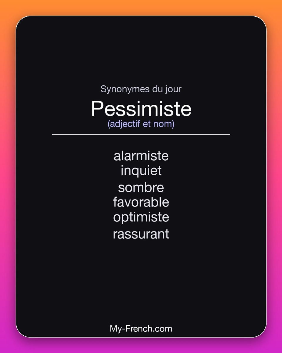 Synonymes de « pessimiste »
