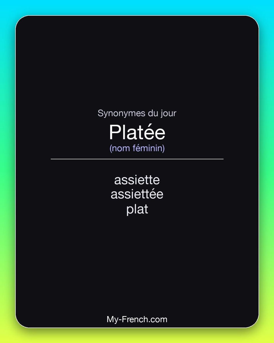Synonymes de « platée »