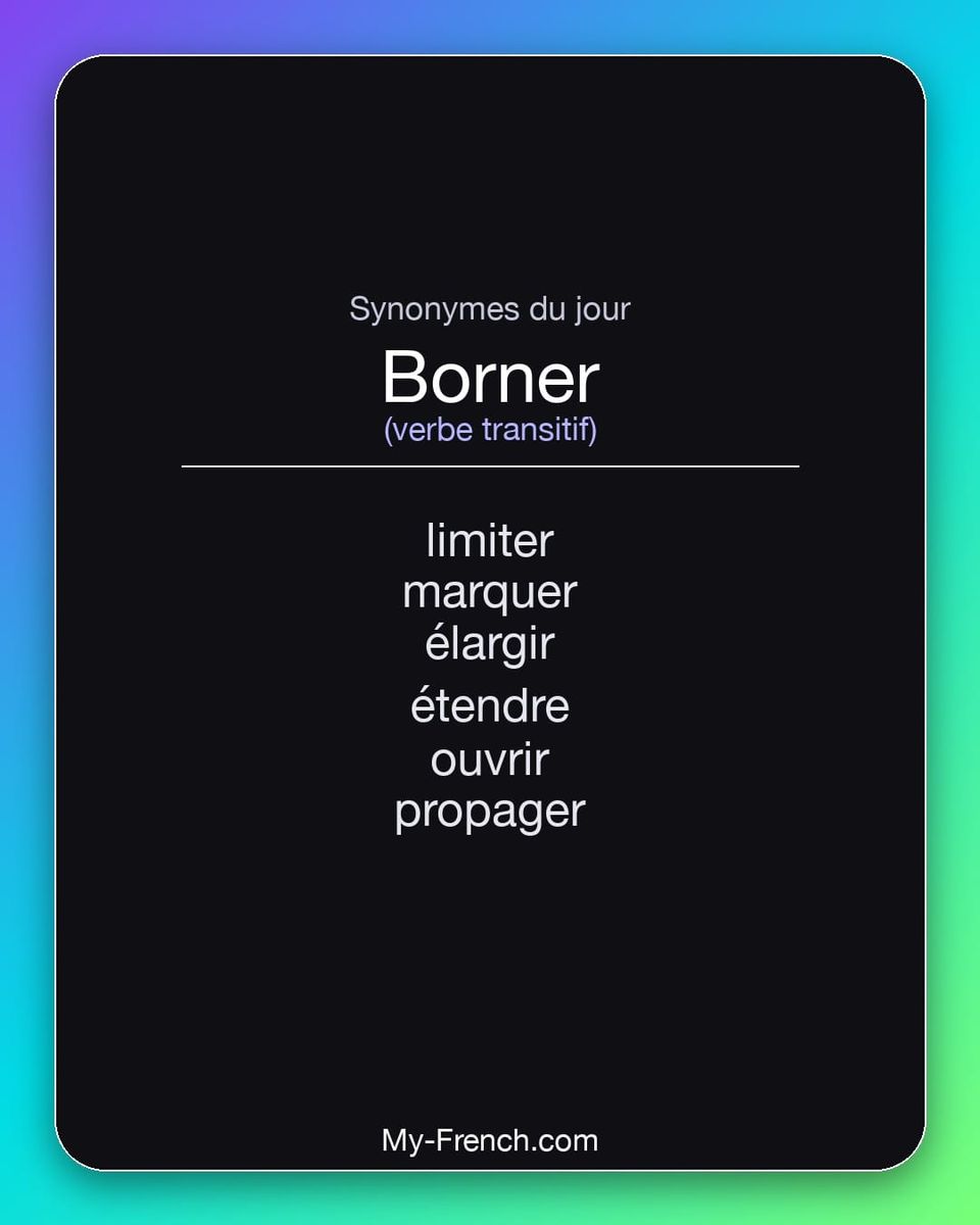 Synonymes de « borner »