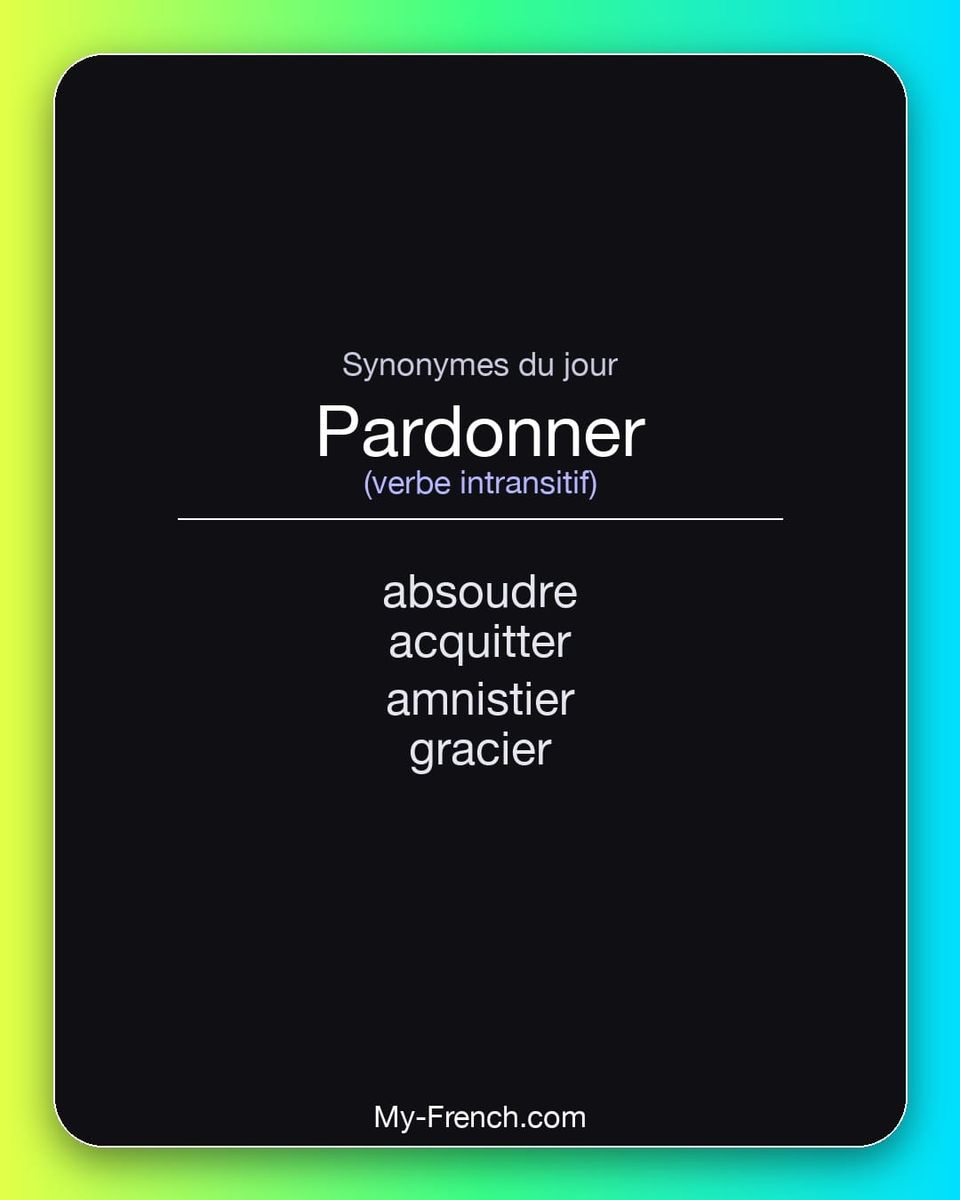 Synonymes de « pardonner »