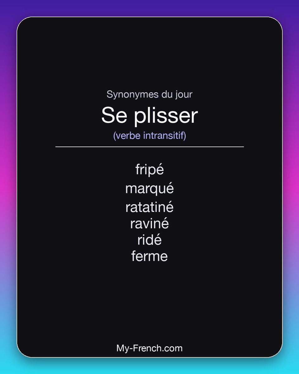 Synonymes de « se plisser »