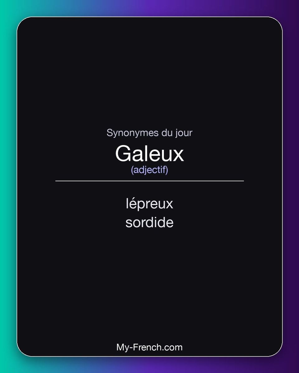 Synonymes de « galeux »