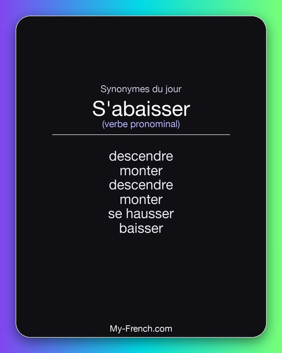 Synonymes de « s'abaisser »