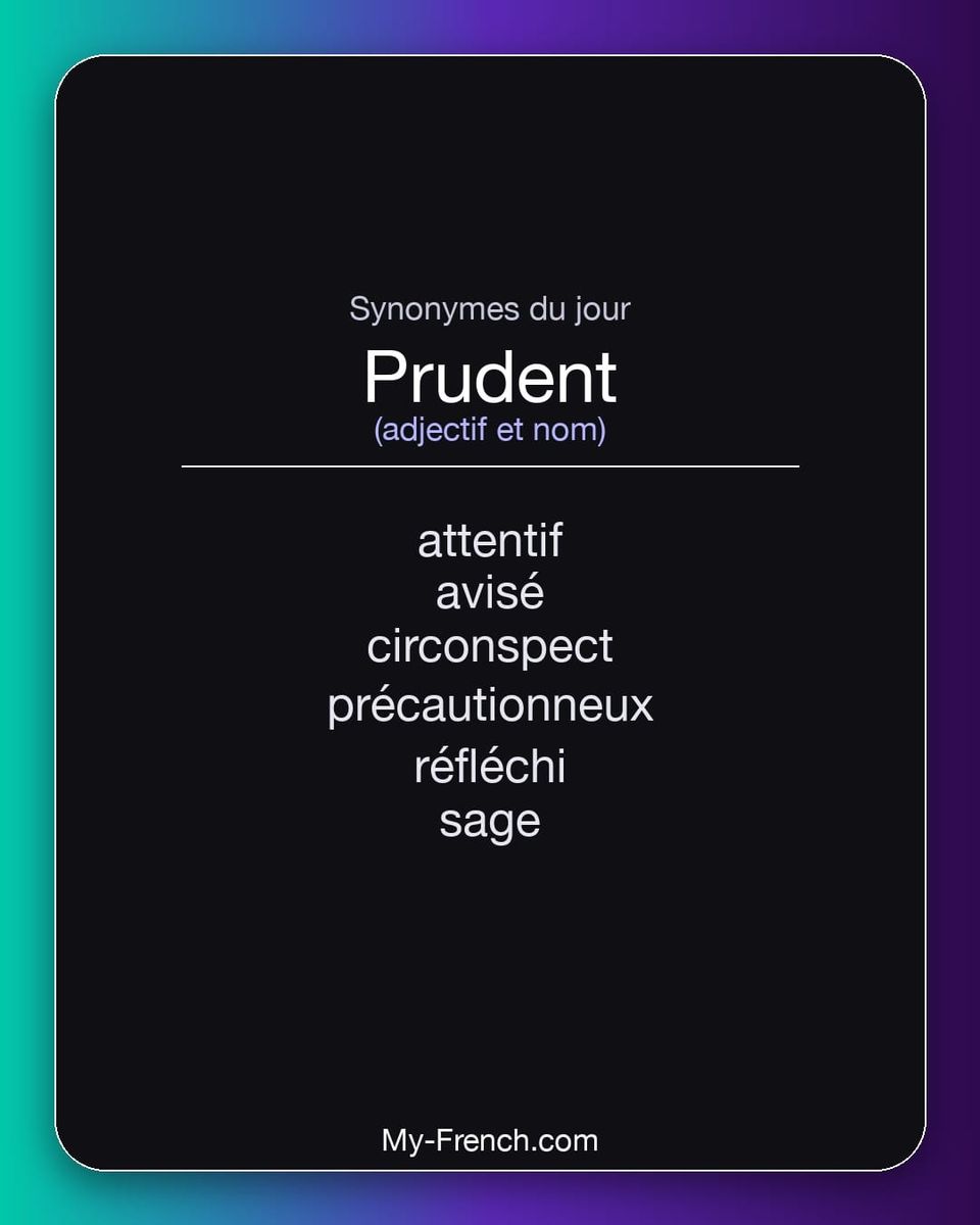 Synonymes de « prudent »