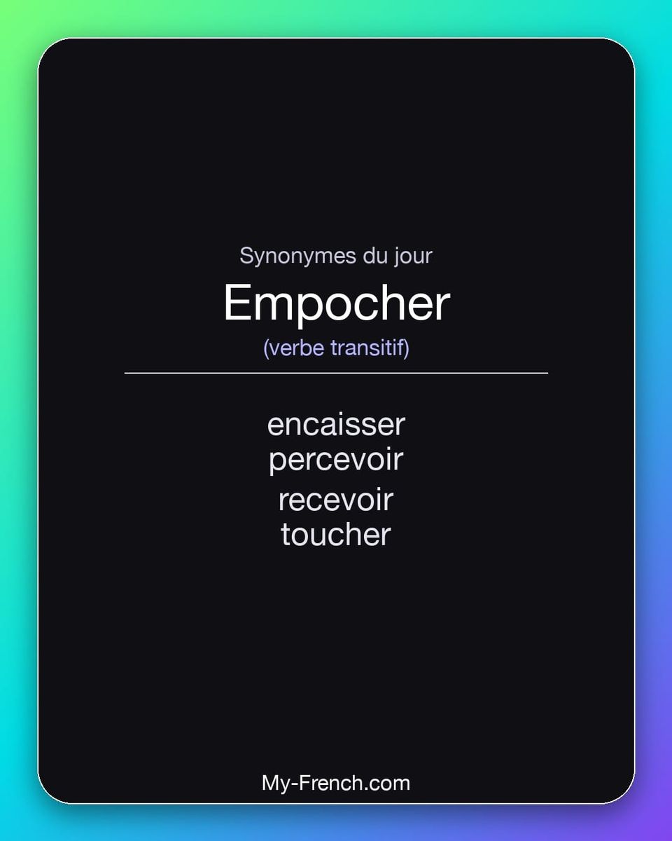 Synonymes de « empocher »