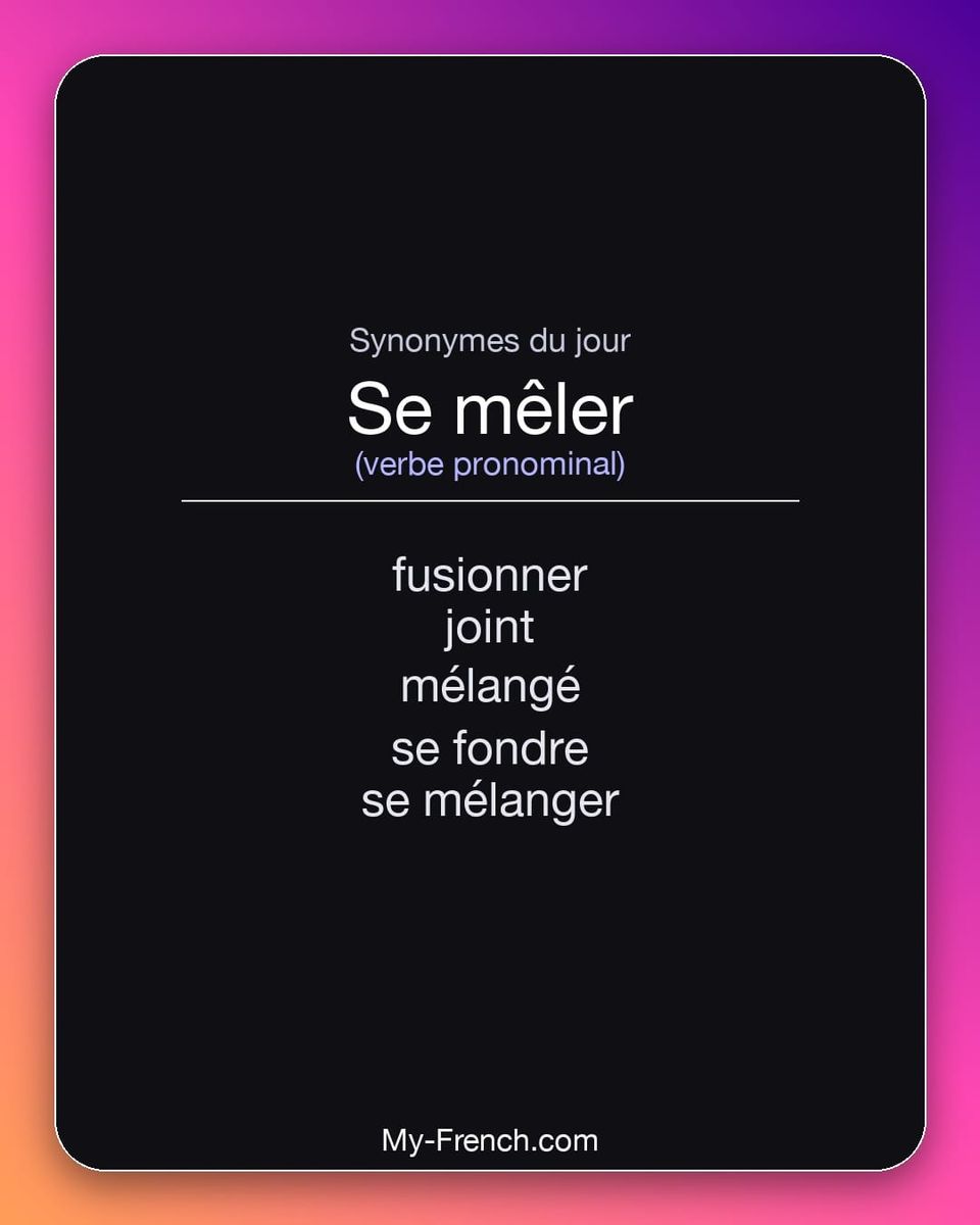 Synonymes de « se mêler »