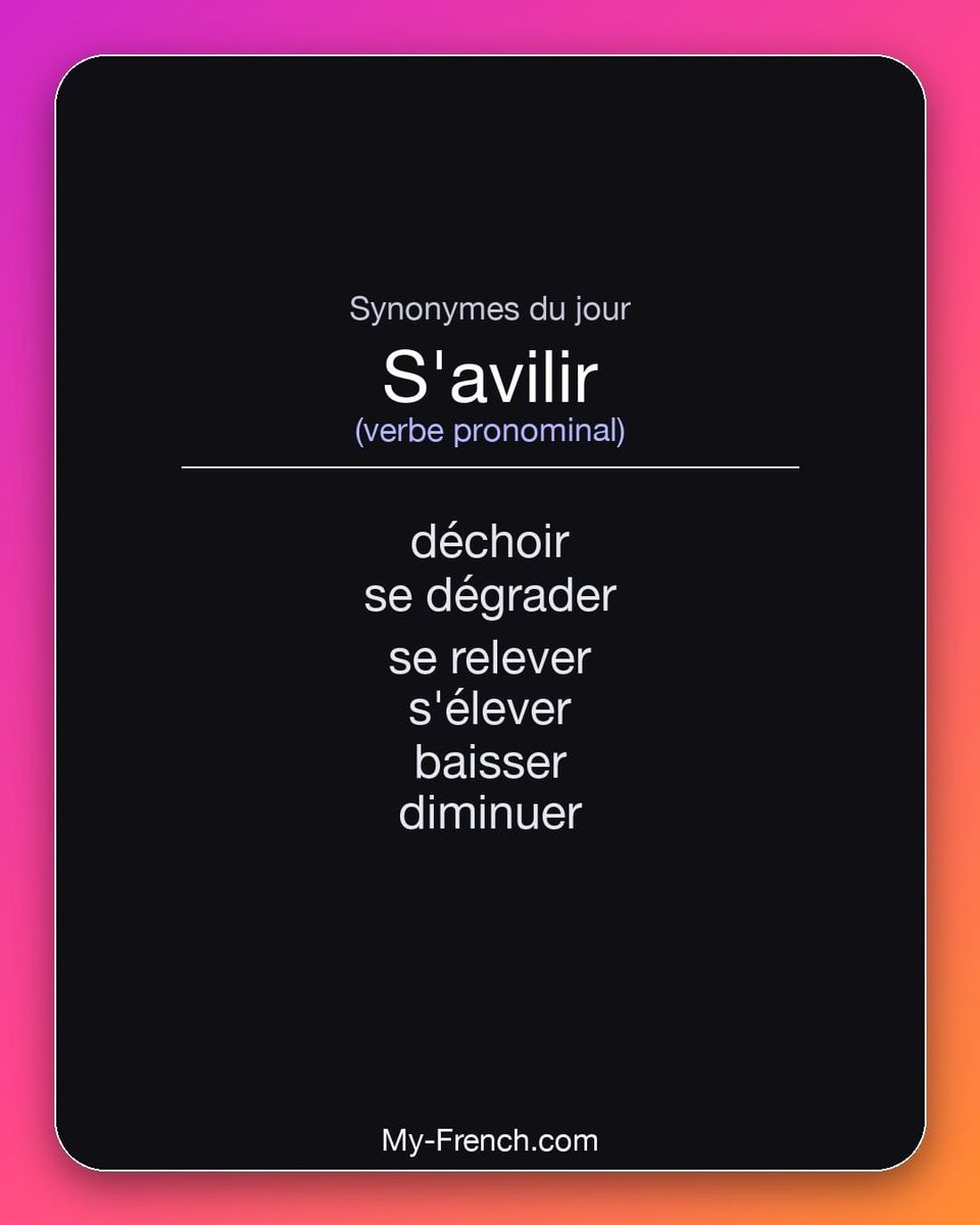 Synonymes de « s'avilir »