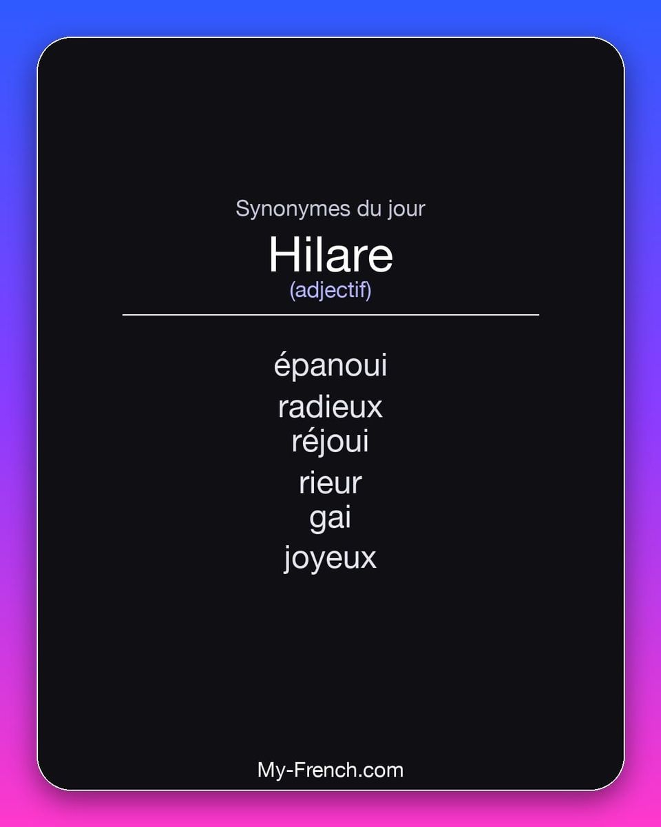 Synonymes de « hilare »