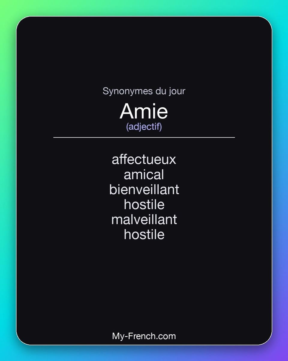 Synonymes de « amie »