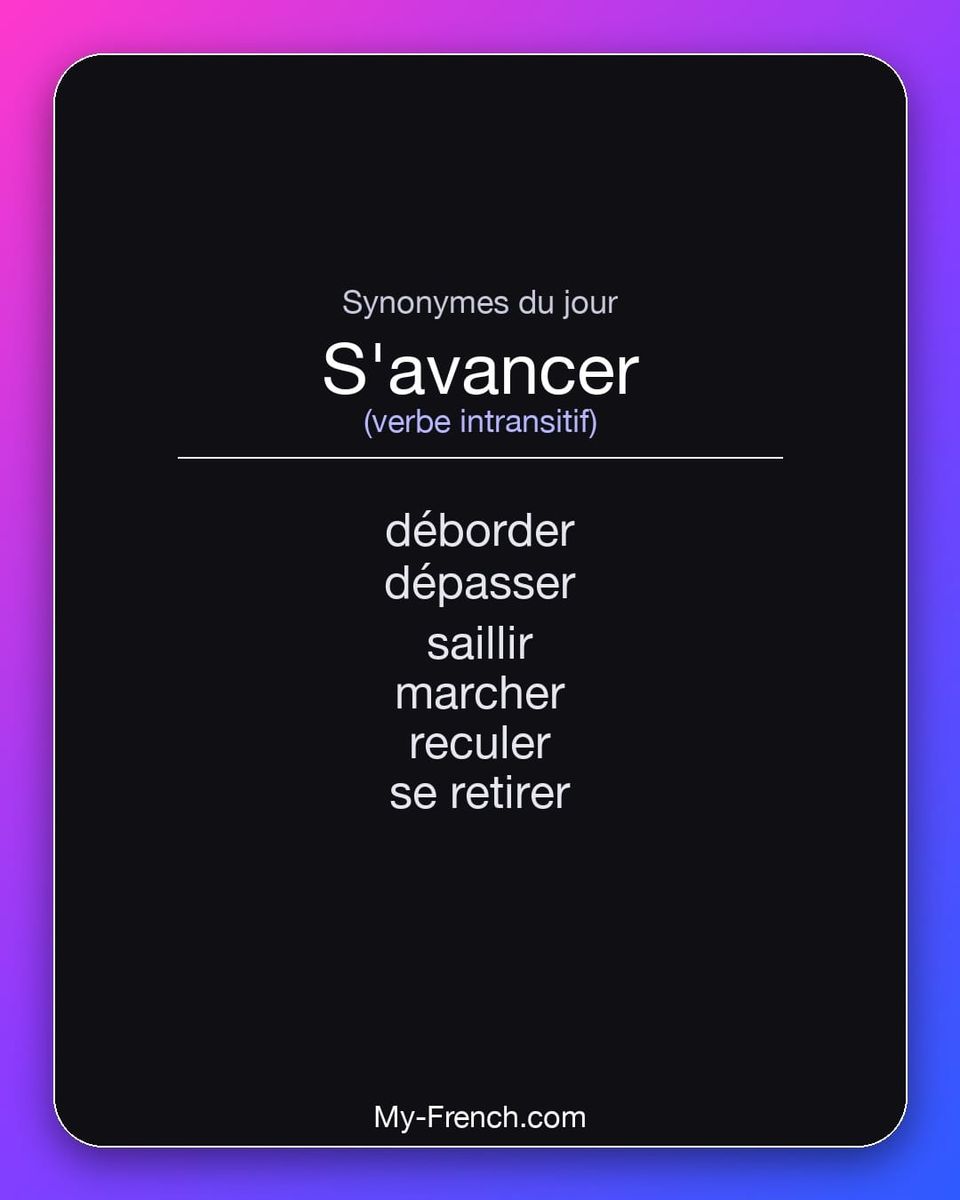 Synonymes de « s'avancer »