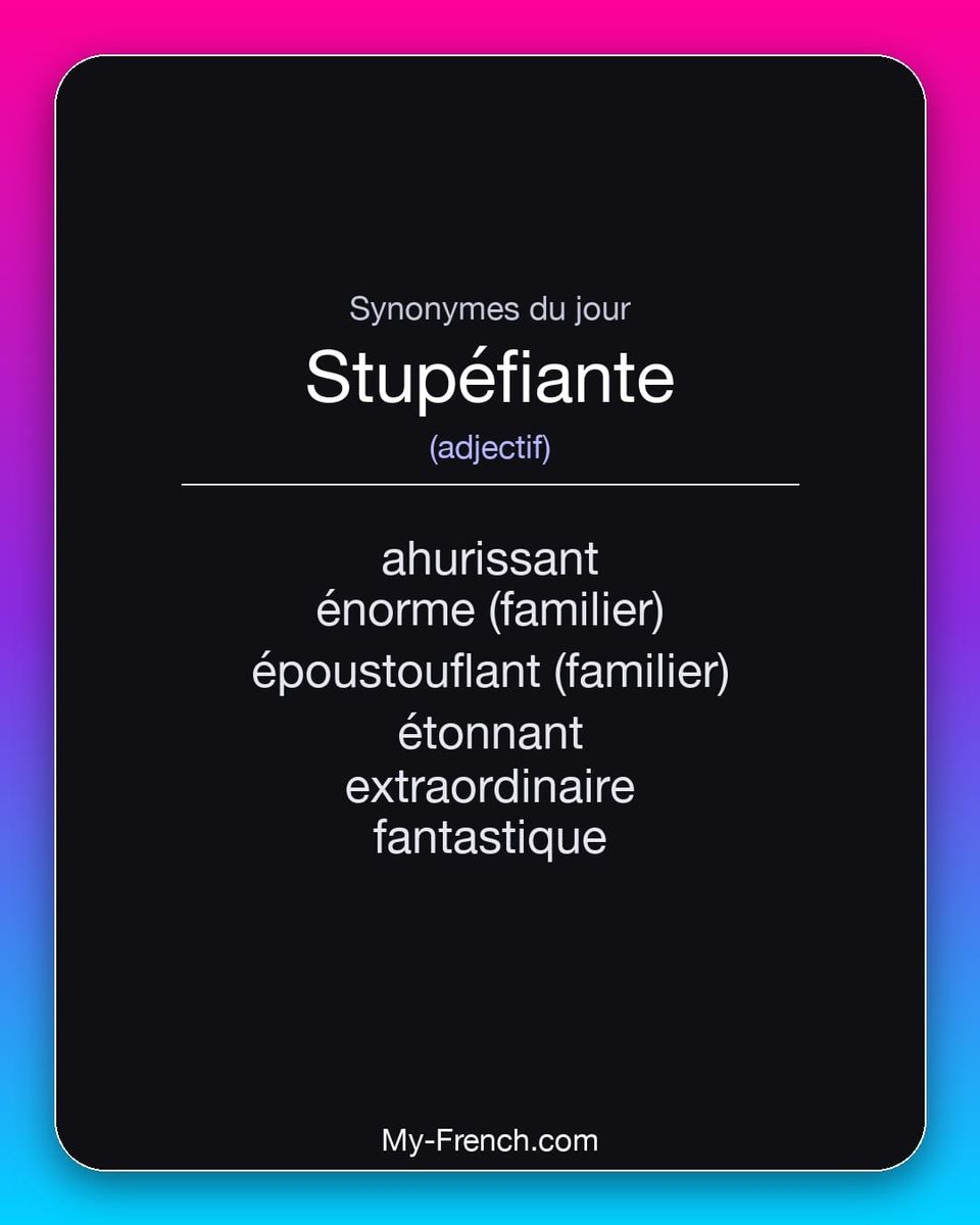 Synonymes de « stupéfiante »