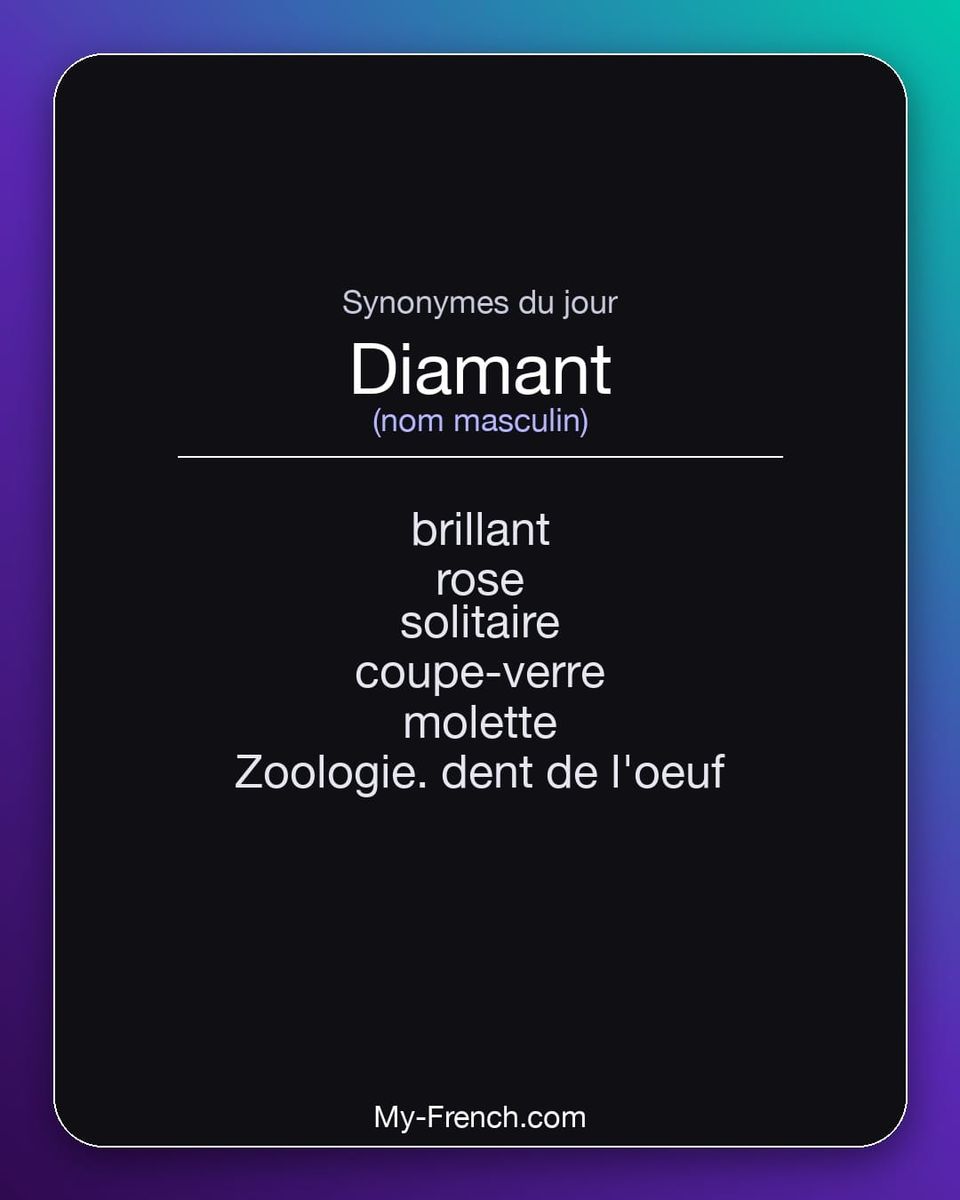 Synonymes de « diamant »