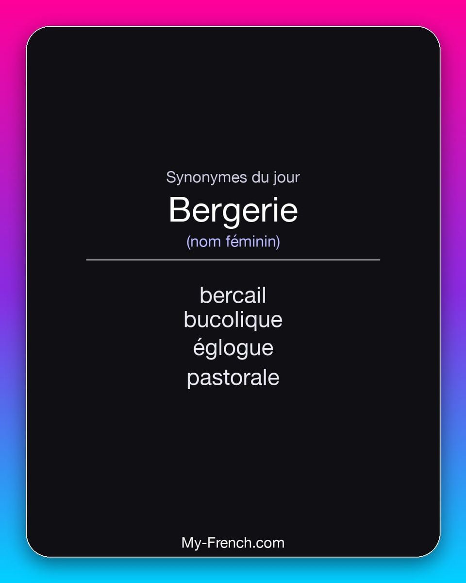 Synonymes de « bergerie »