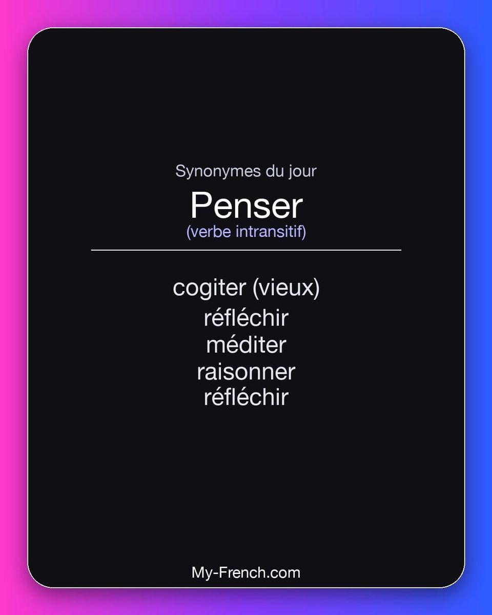 Synonymes de « penser »