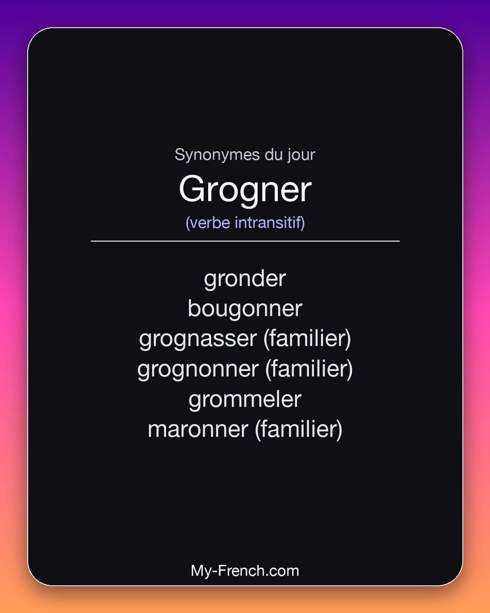 Synonymes de « grogner »