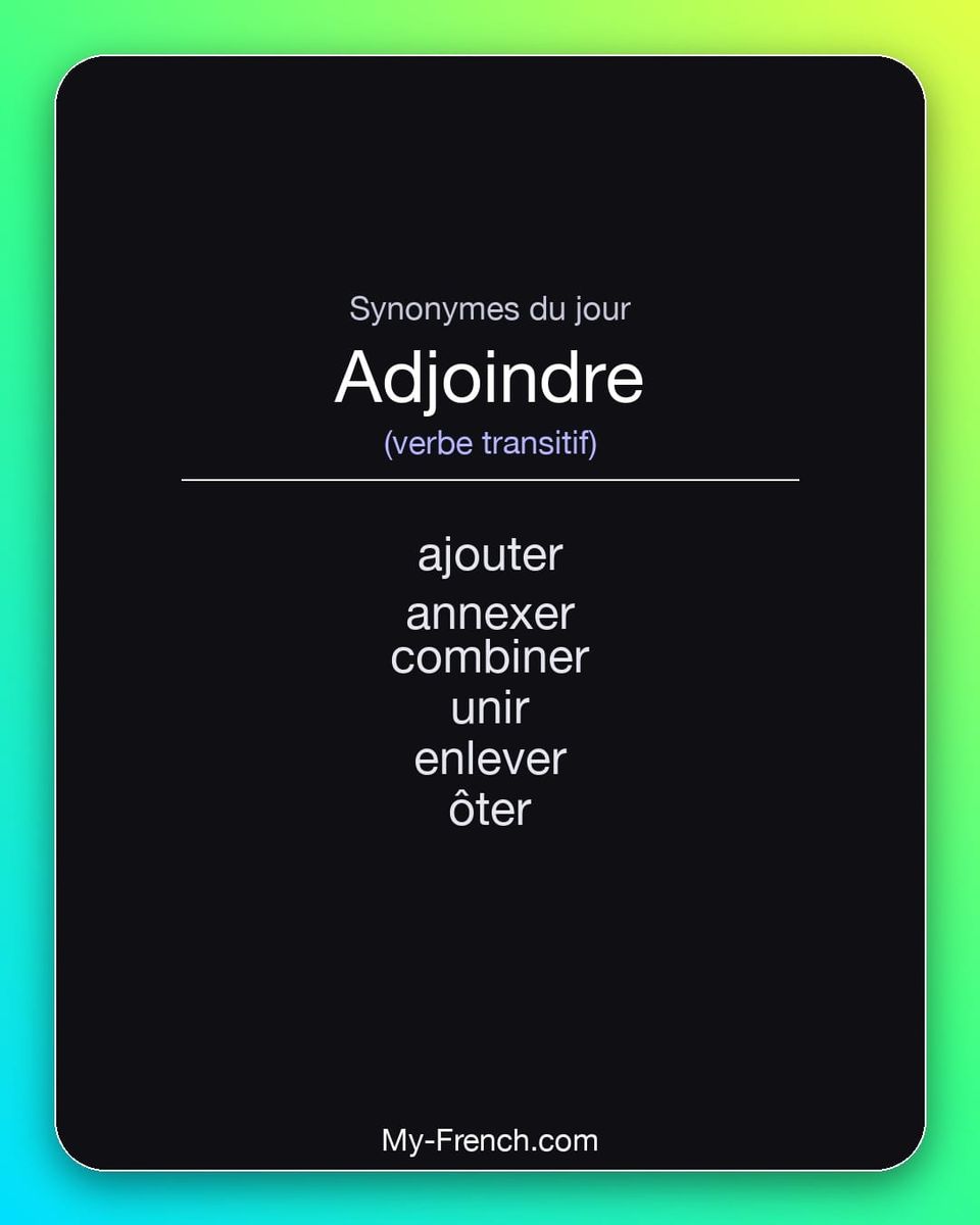 Synonymes de « adjoindre »