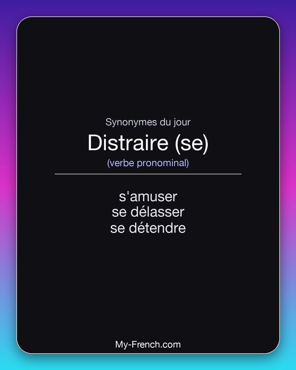 Synonymes de « distraire (se) »