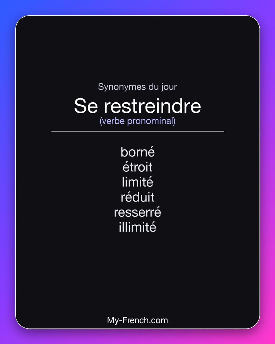 Synonymes de « se restreindre »