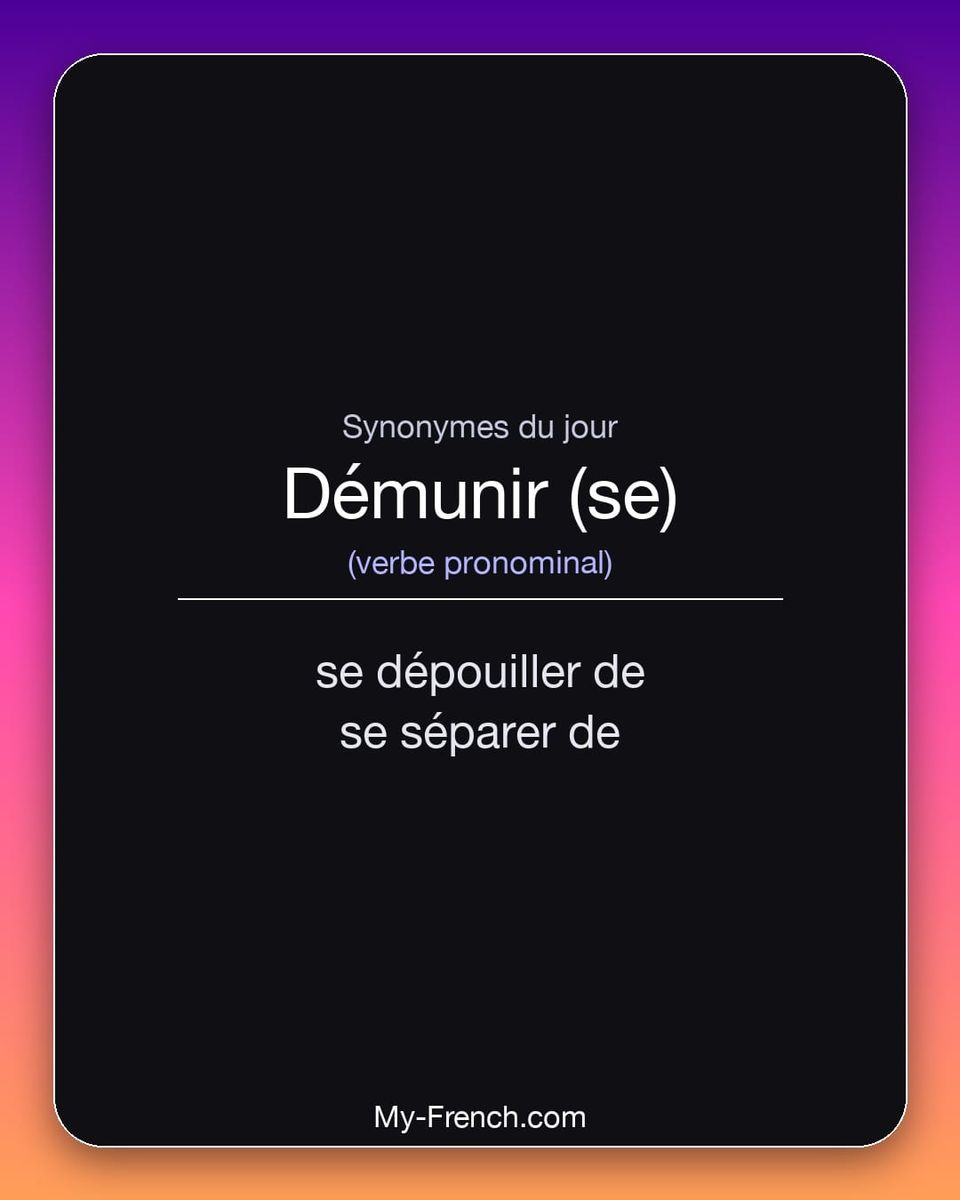Synonymes de « démunir (se) »