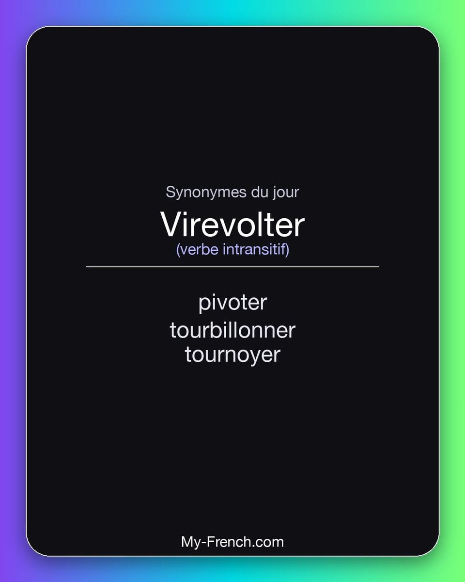 Synonymes de « virevolter »