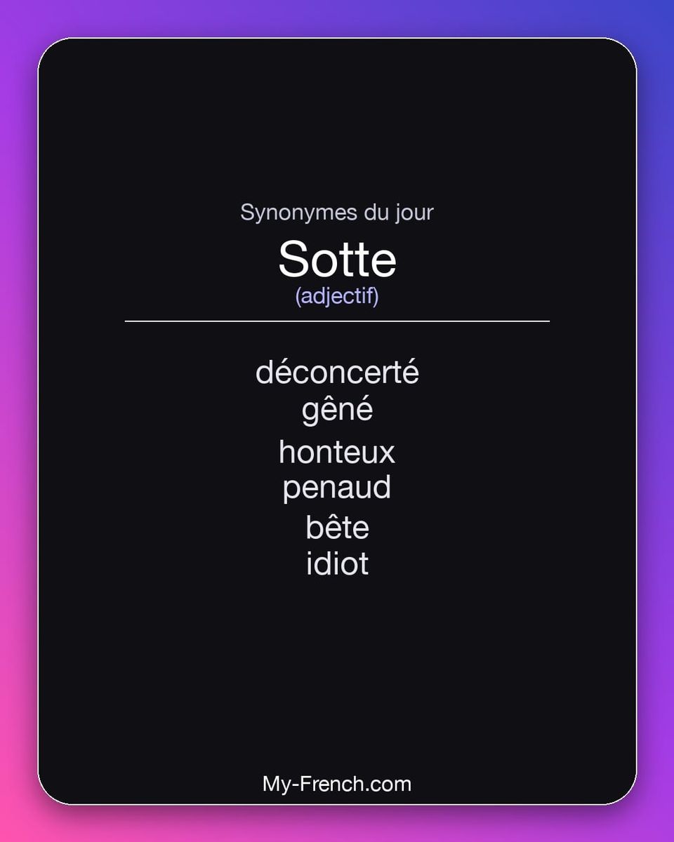 Synonymes de « sotte »