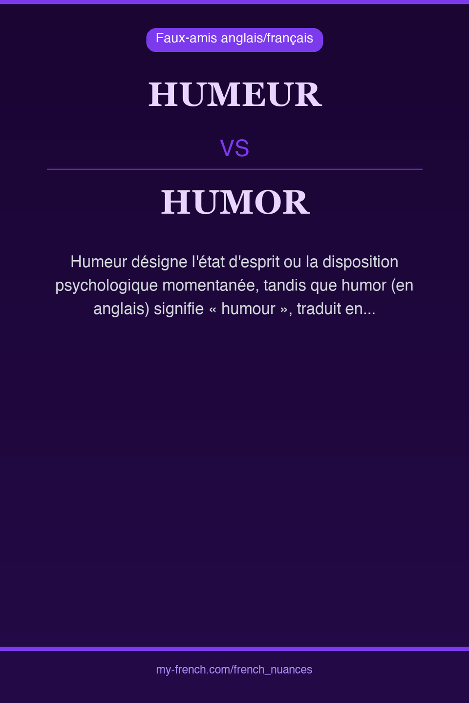 humeur vs humor : quelle nuance ?