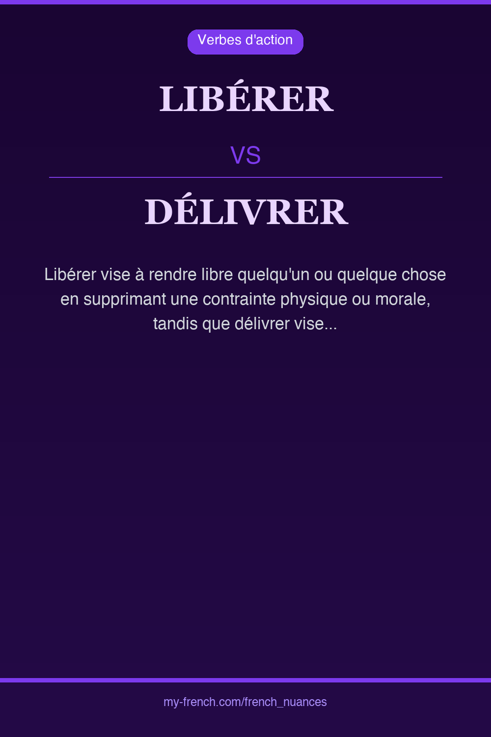 libérer vs délivrer : quelle nuance ?
