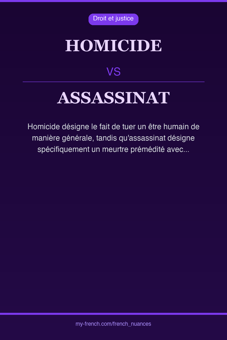homicide vs assassinat : quelle nuance ?