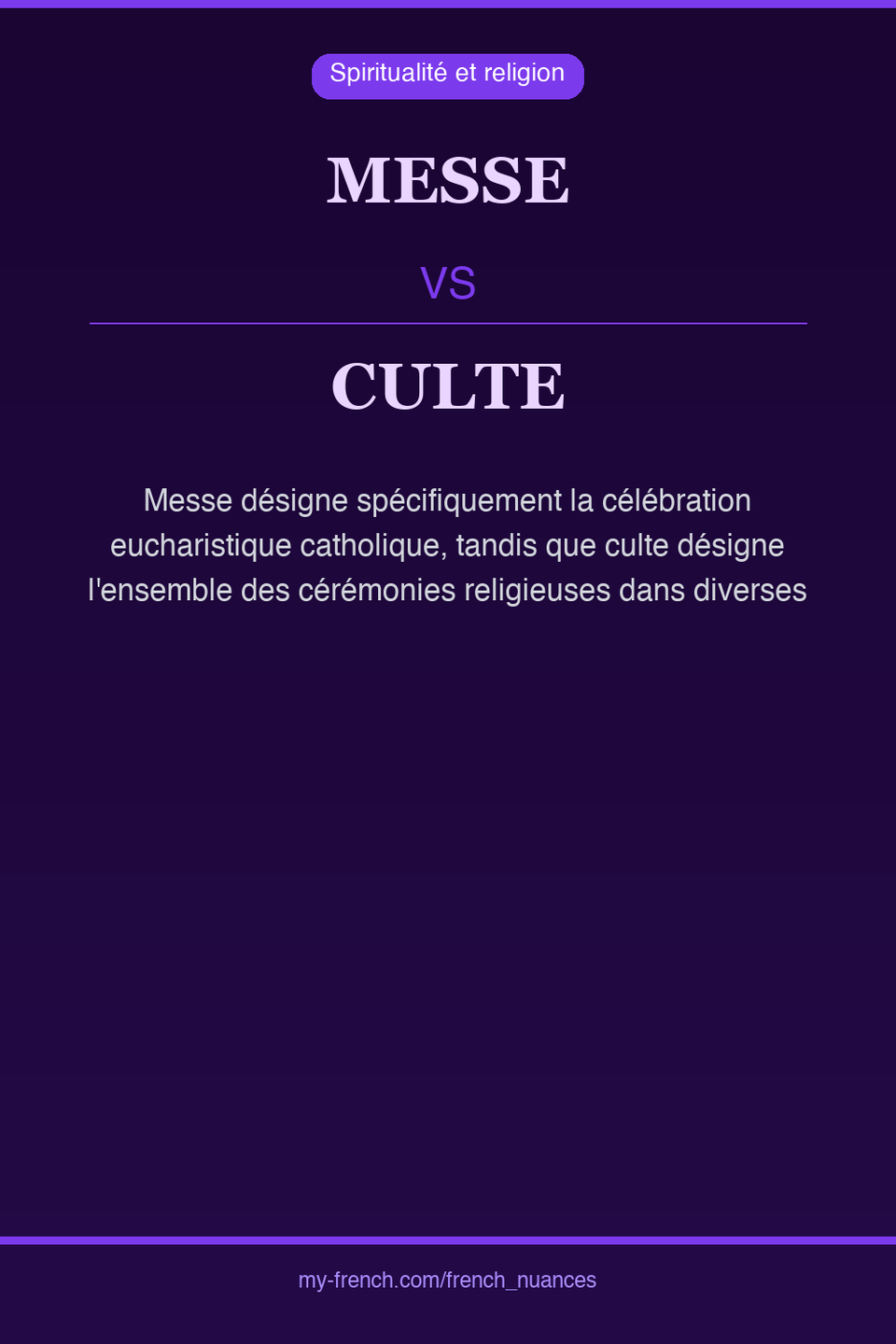 messe vs culte : quelle nuance ?