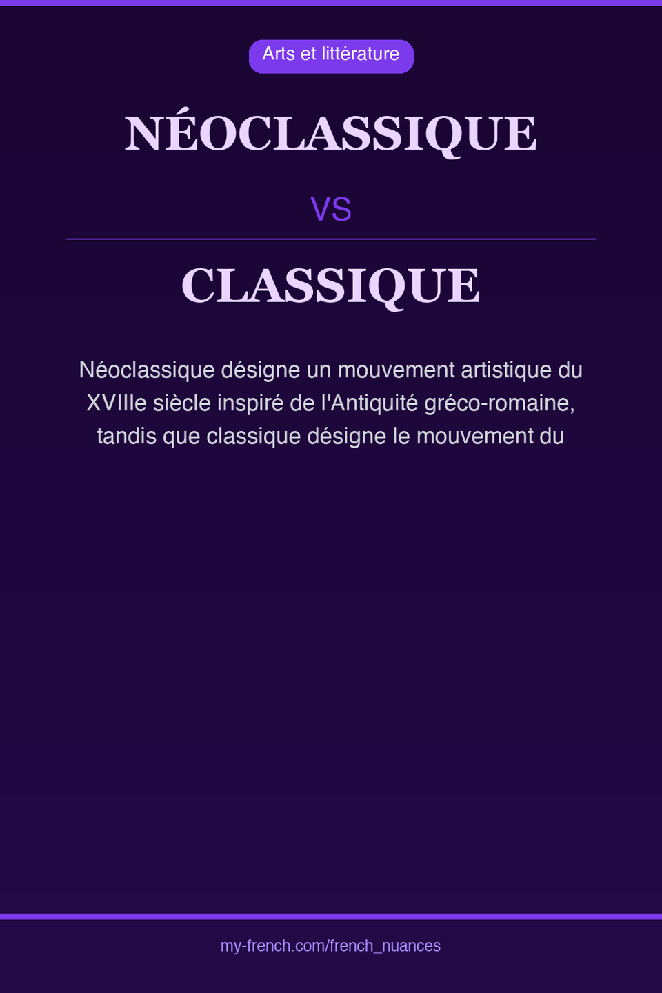néoclassique vs classique : quelle nuance ?