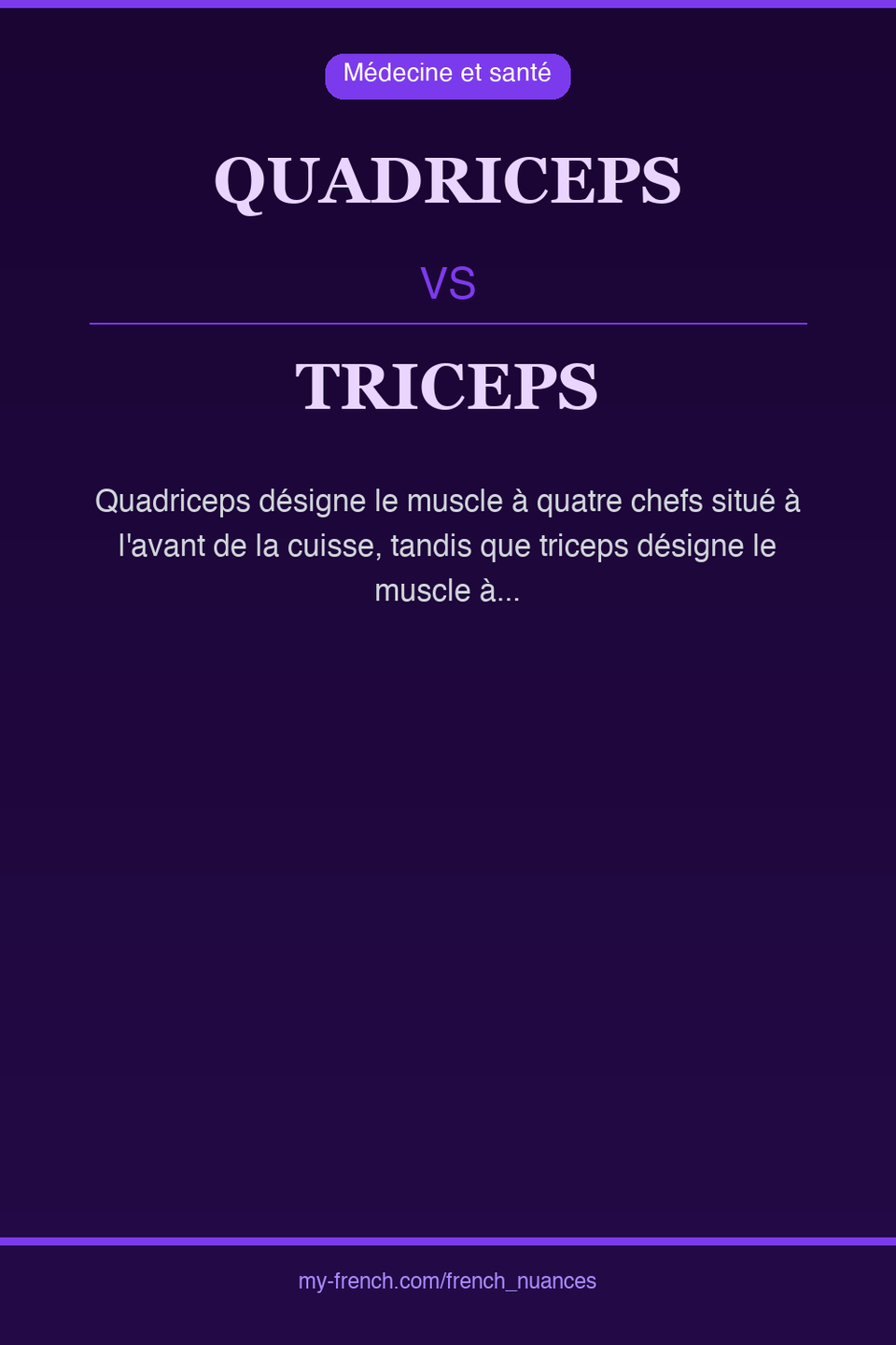 quadriceps vs triceps : quelle nuance ?