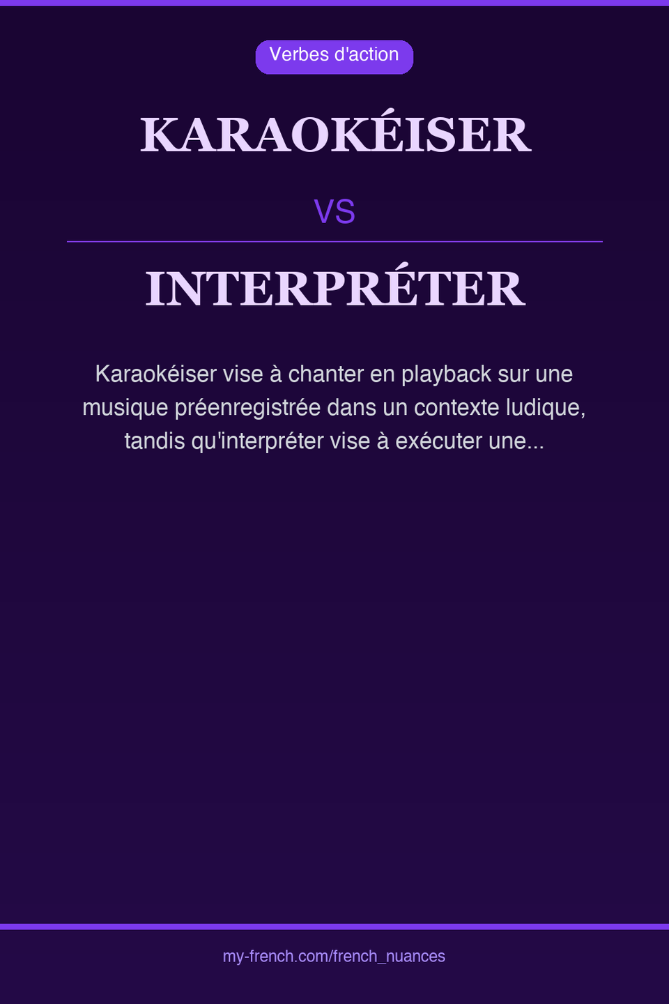 karaokéiser vs interpréter : quelle nuance ?
