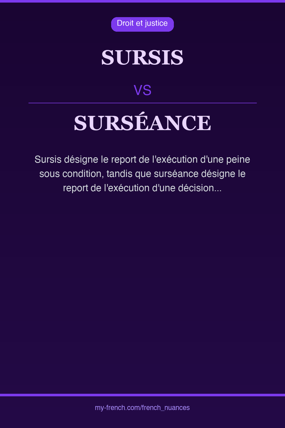 sursis vs surséance : quelle nuance ?