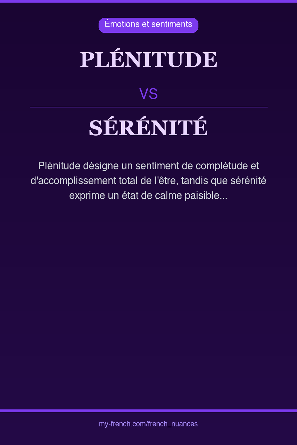 plénitude vs sérénité : quelle nuance ?