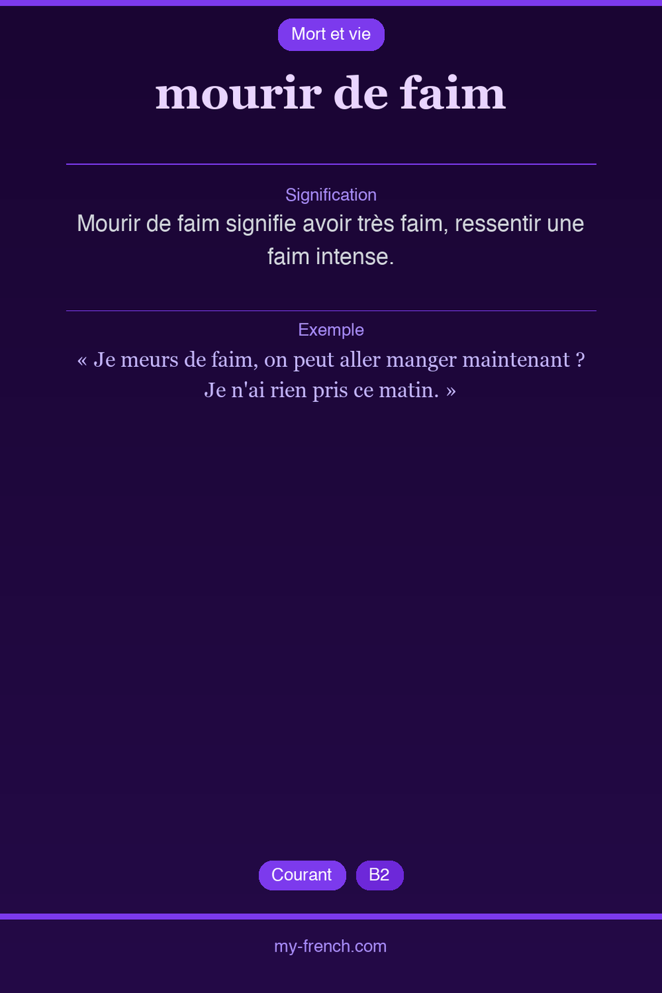 mourir de faim : que veut dire cette expression ?