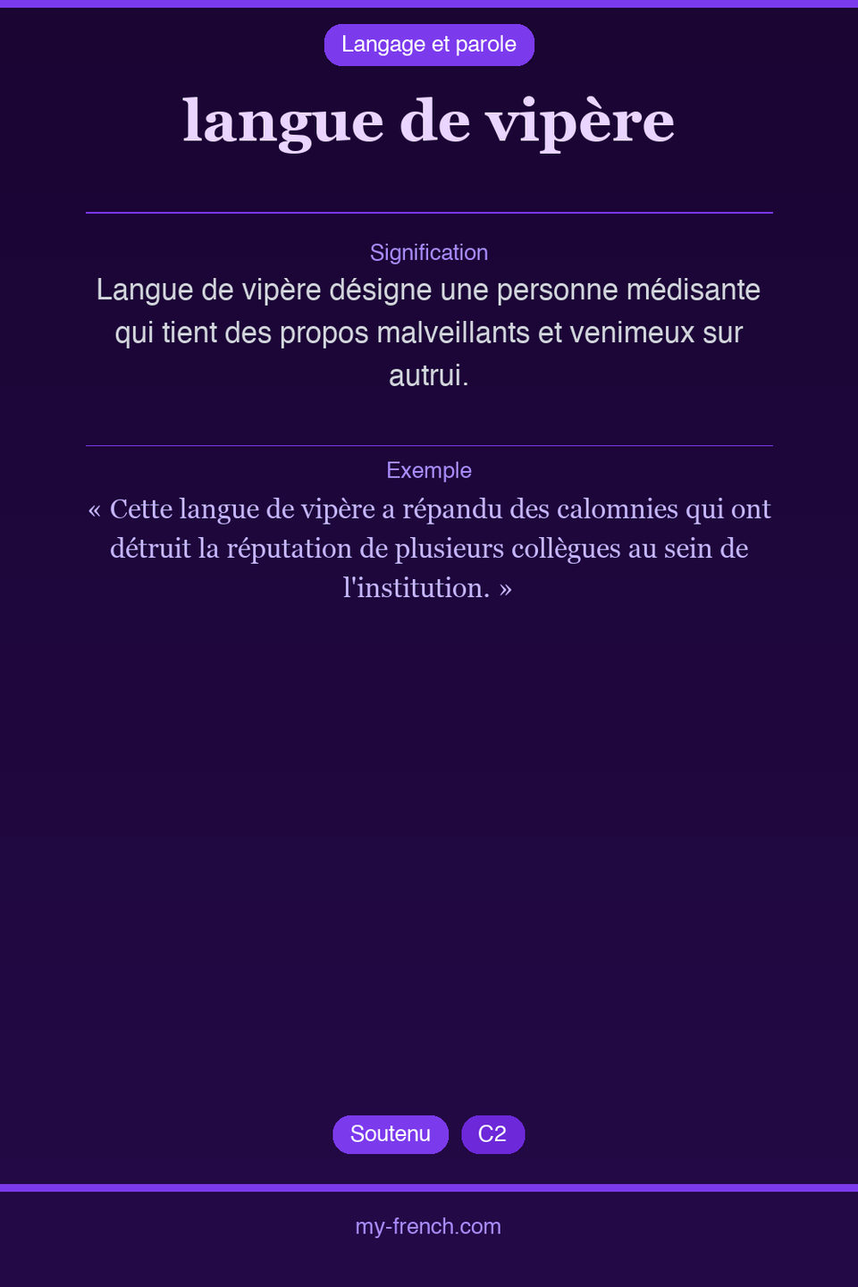 langue de vipère : que veut dire cette expression ?