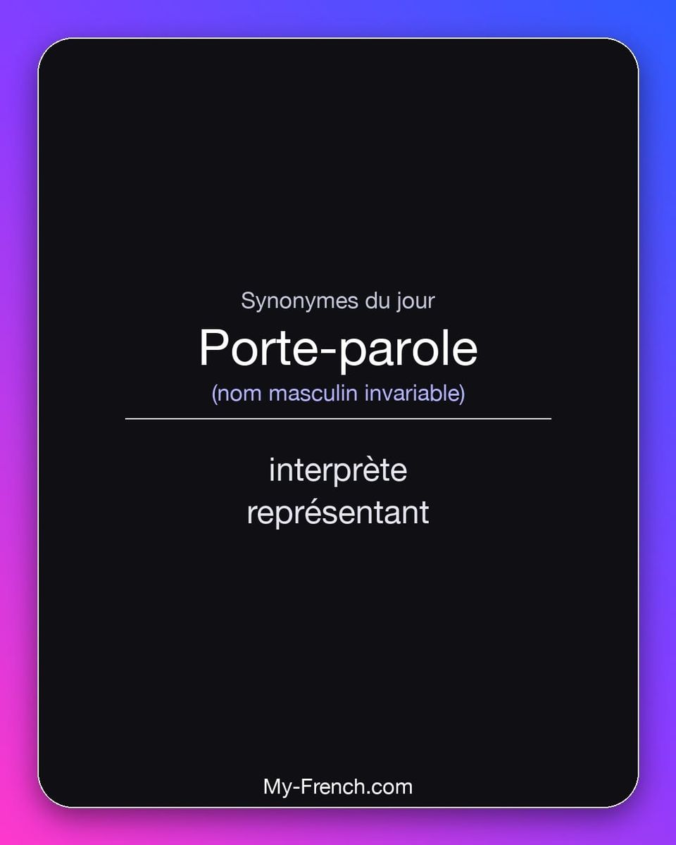 Synonymes de « porte-parole »
