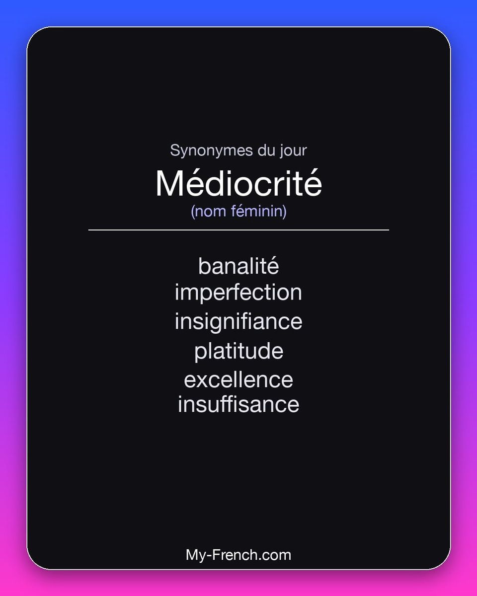 Synonymes de « médiocrité »