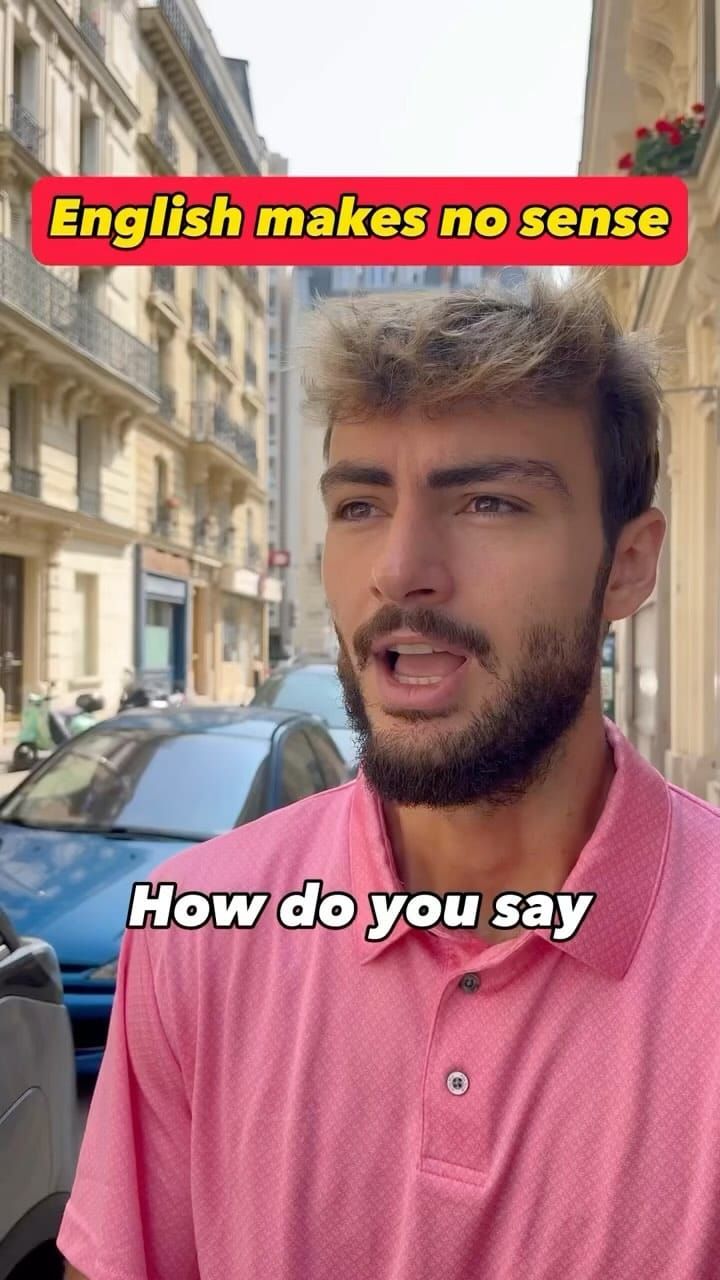 📸 @David  |  My French 🇺🇸🇫🇷 : « English doesn’t make sense😅 👚🇬🇧 »