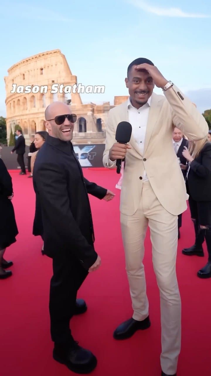 📸 @David  |  My French 🇺🇸🇫🇷 : « Le mot français préféré de Jason Statham 😭😭 »