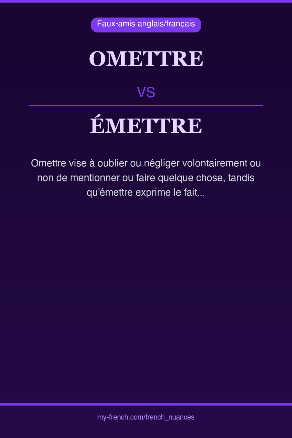 omettre vs émettre : quelle nuance ?