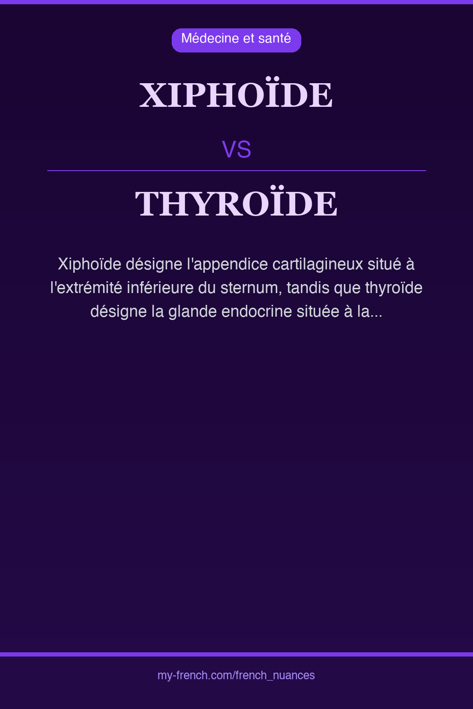 xiphoïde vs thyroïde : quelle nuance ?