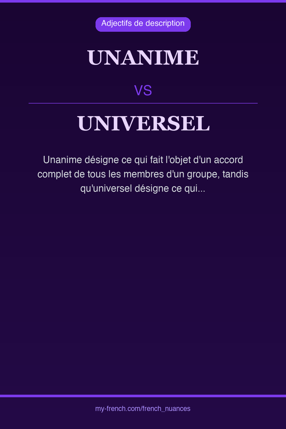 unanime vs universel : quelle nuance ?