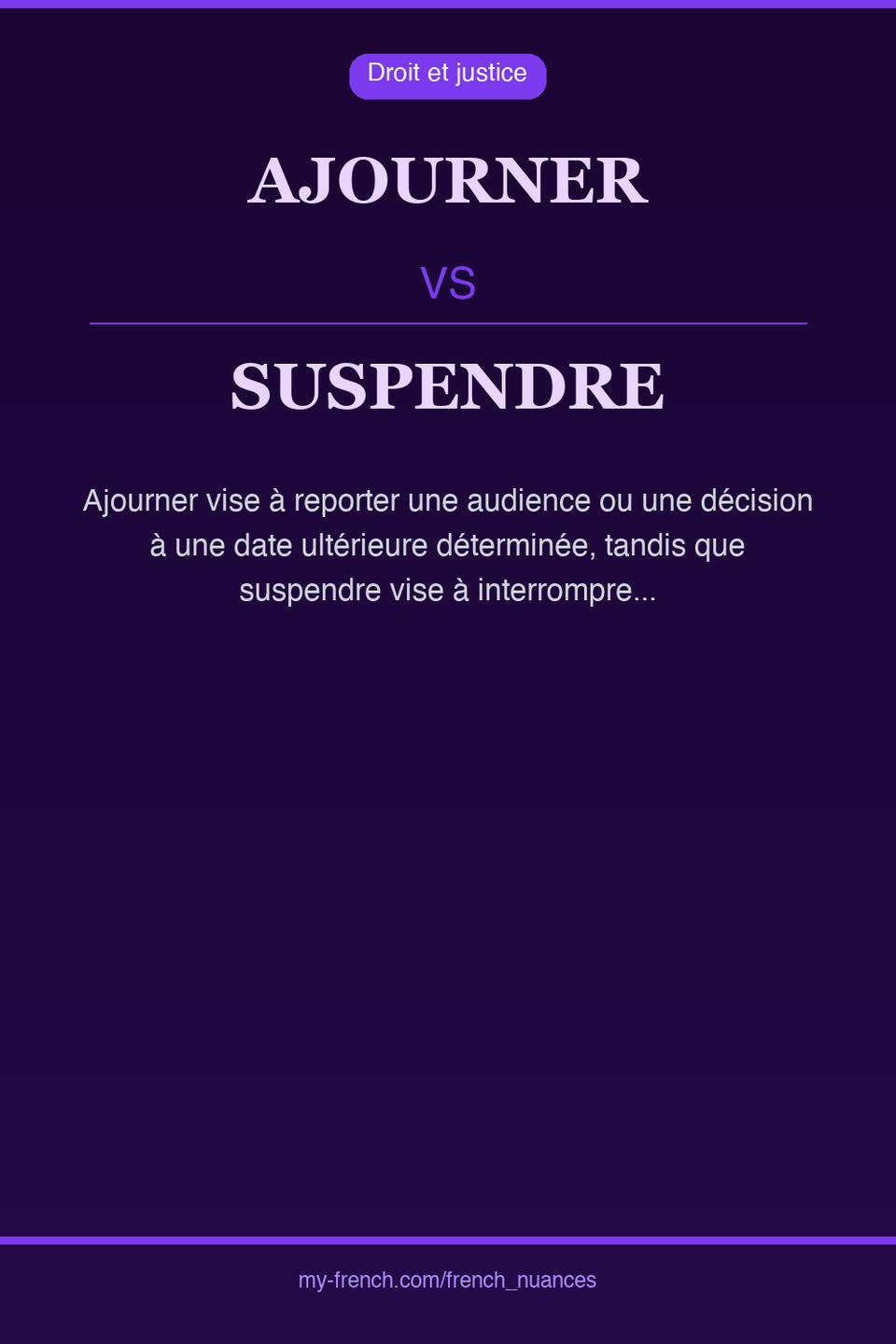 ajourner vs suspendre : quelle nuance ?
