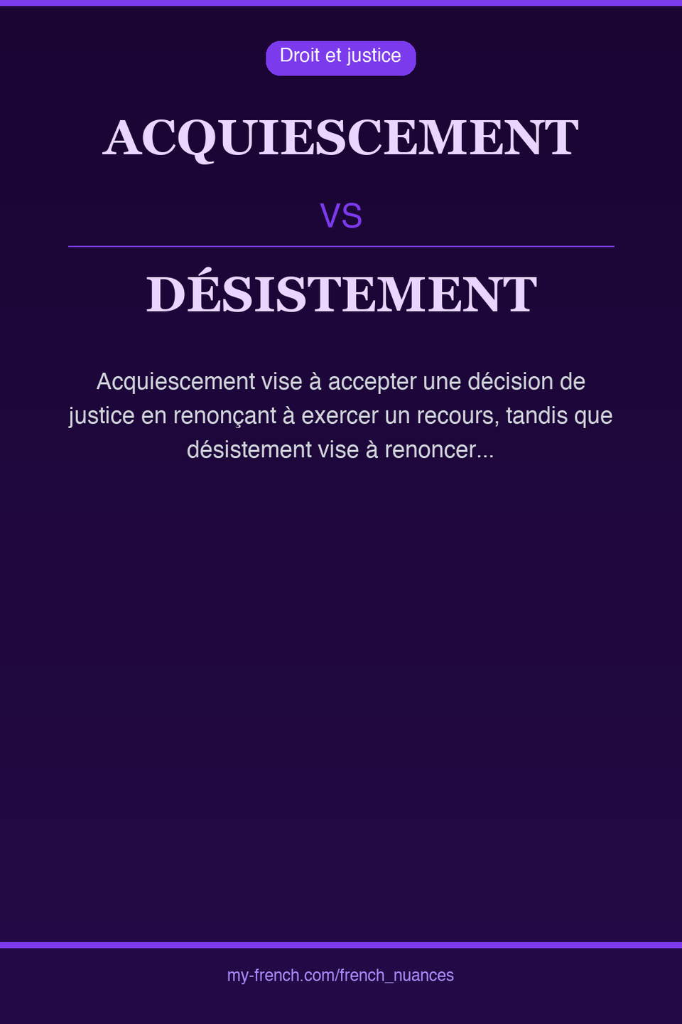 acquiescement vs désistement : quelle nuance ?