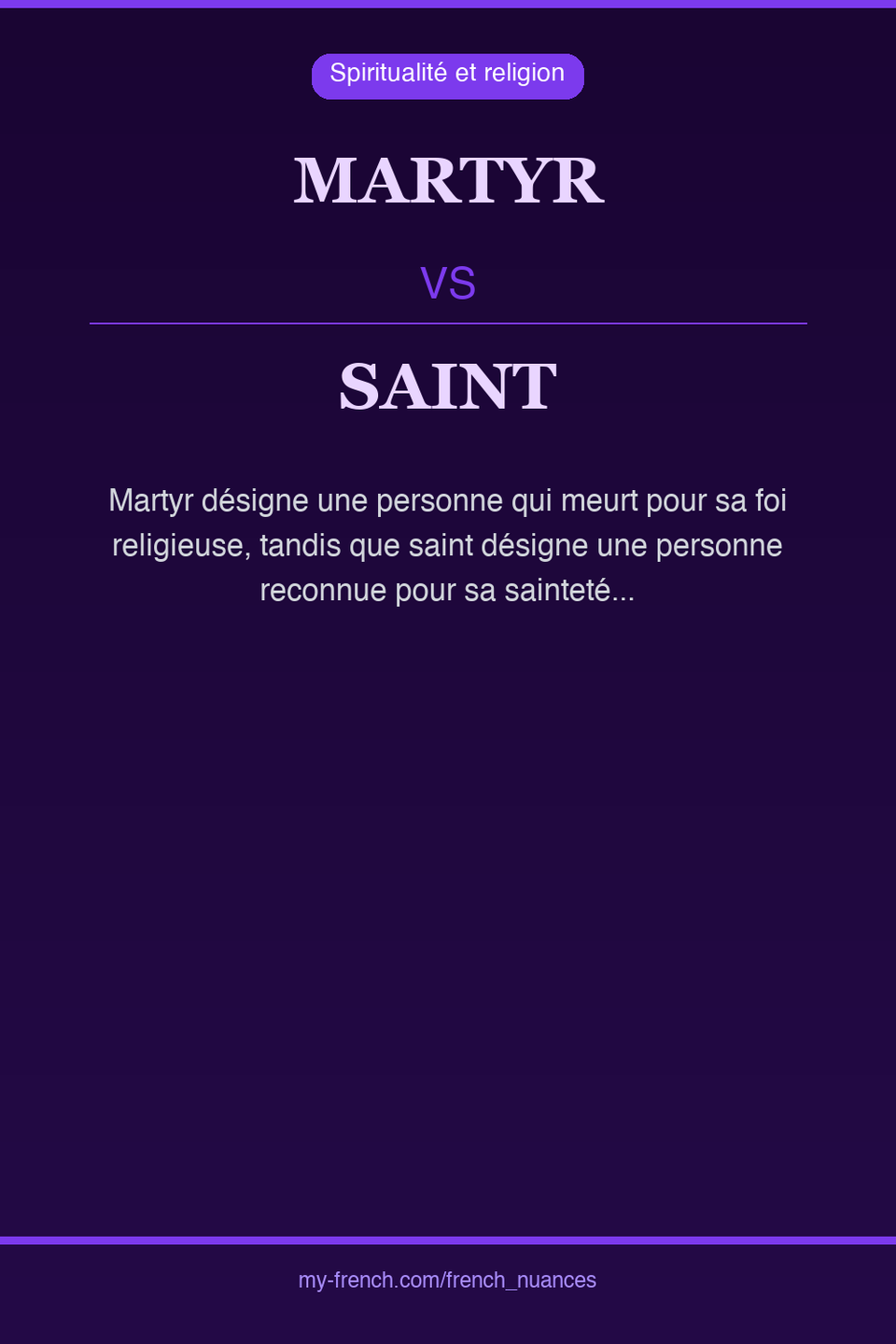 martyr vs saint : quelle nuance ?
